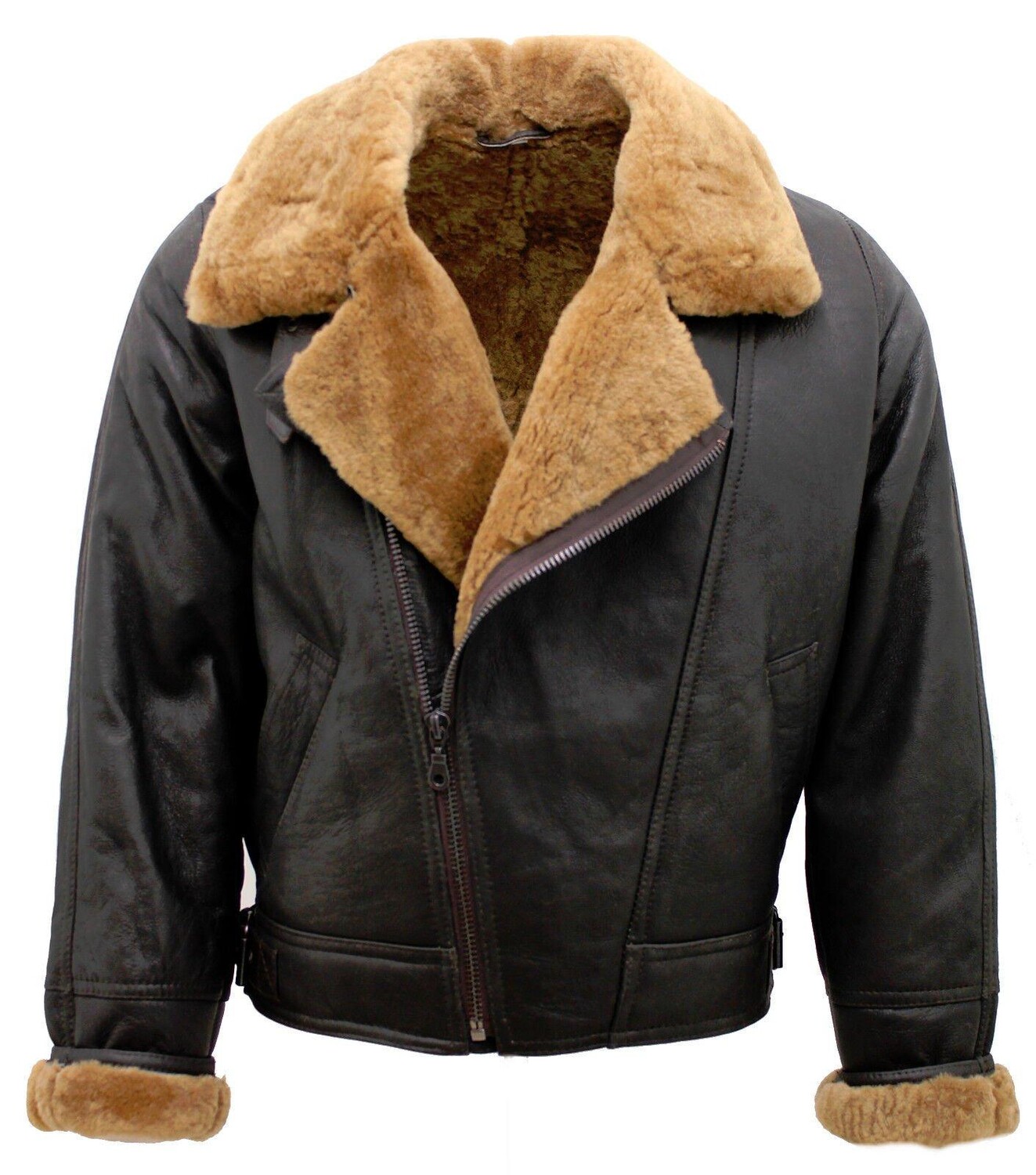 

Куртка-бомбер из овчины времен Второй мировой войны-Tucson Infinity Leather, коричневый