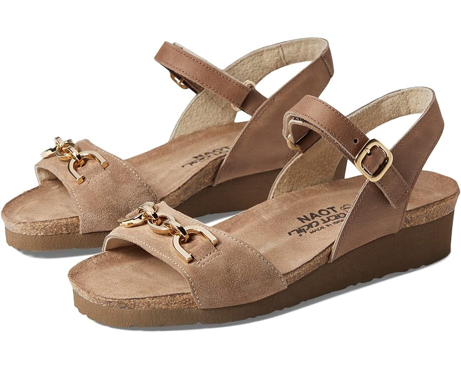 Туфли Naot Aubrey, цвет Almond Brown Suede/Oily Bark Nubuck