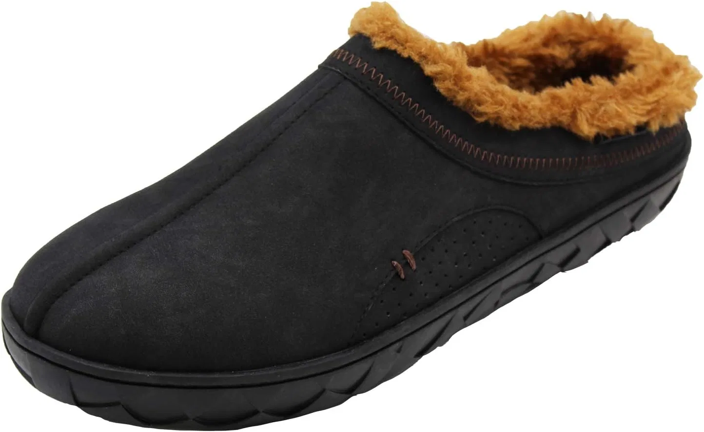 Тапочки с подкладкой FLOJOS, Black/Brown