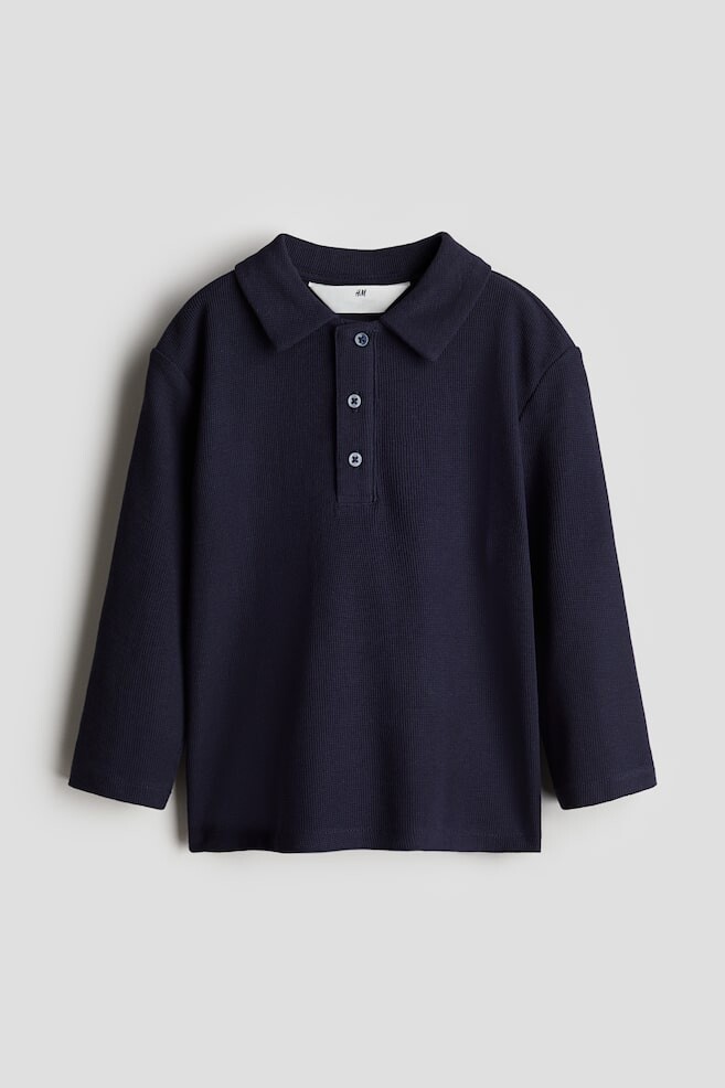 

Рубашка поло с длинными рукавами H&M, синий
