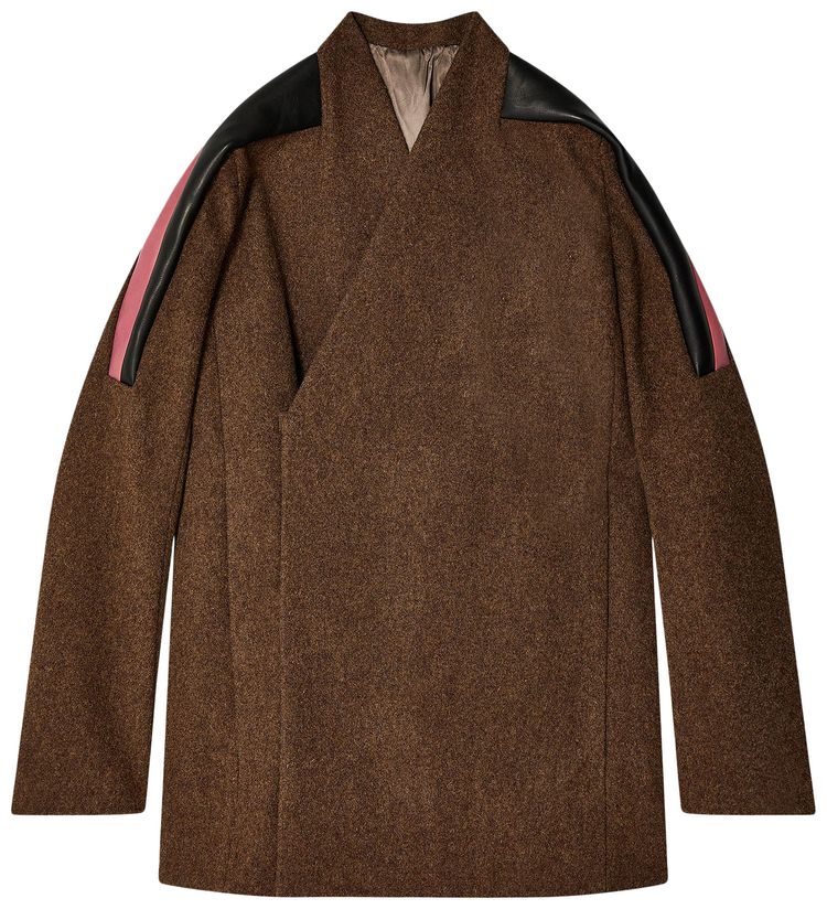 

Куртка Rick Owens Officer Jacket 'Brown/Black/Thulian', коричневый