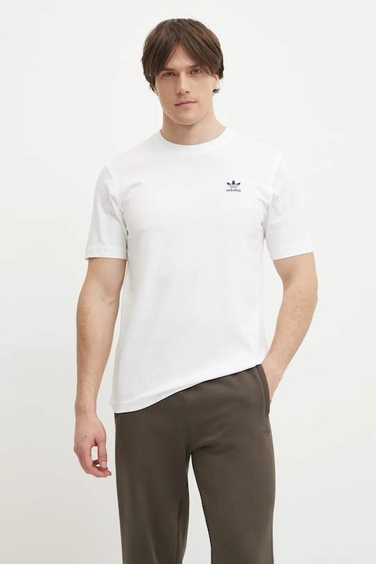 

Хлопковая футболка Trefoil Adidas Originals, белый