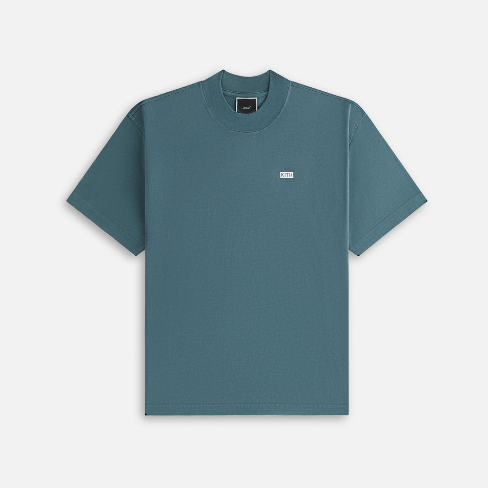 

Футболка Kith Women Mock Neck Vintage Sueded Tee, цвет Anchor