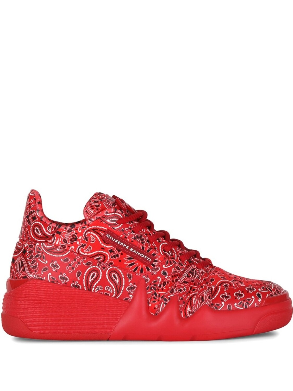 

Giuseppe Zanotti кроссовки с принтом пейсли, красный