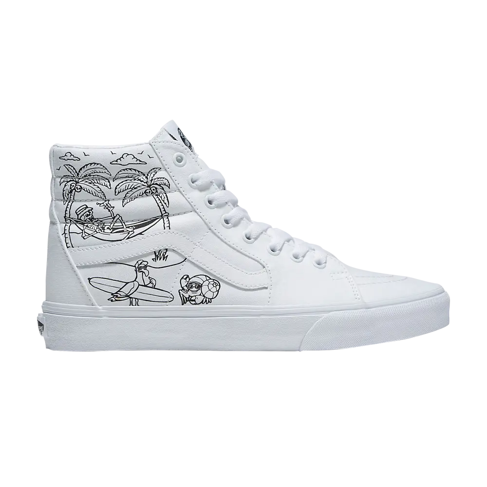 

Ботинки Sk8-Hi Vans, белый