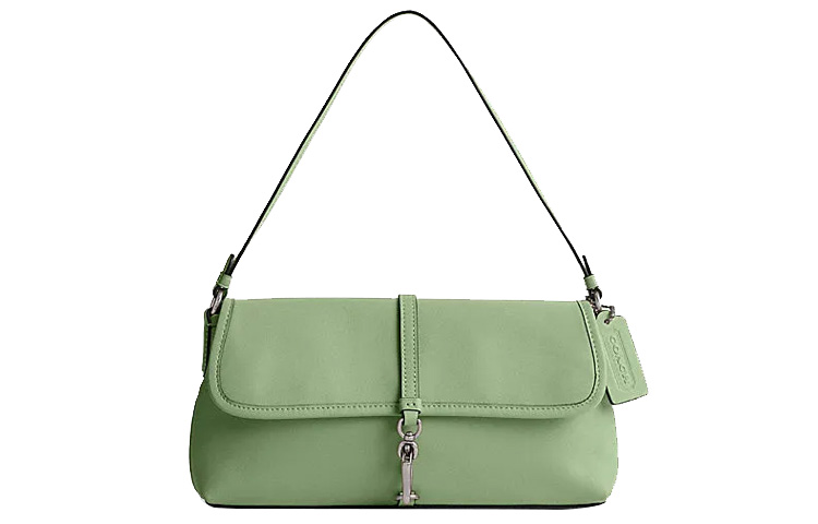 

Сумка Hamptons из коровьей кожи, средняя, женская, светлый фисташковый COACH, basic set (bag+dust bag)