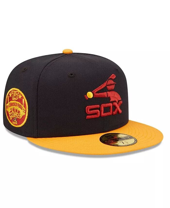 

Мужская темно-синяя, золотистая приталенная шляпа Chicago White Sox Primary Logo 59FIFTY New Era, синий