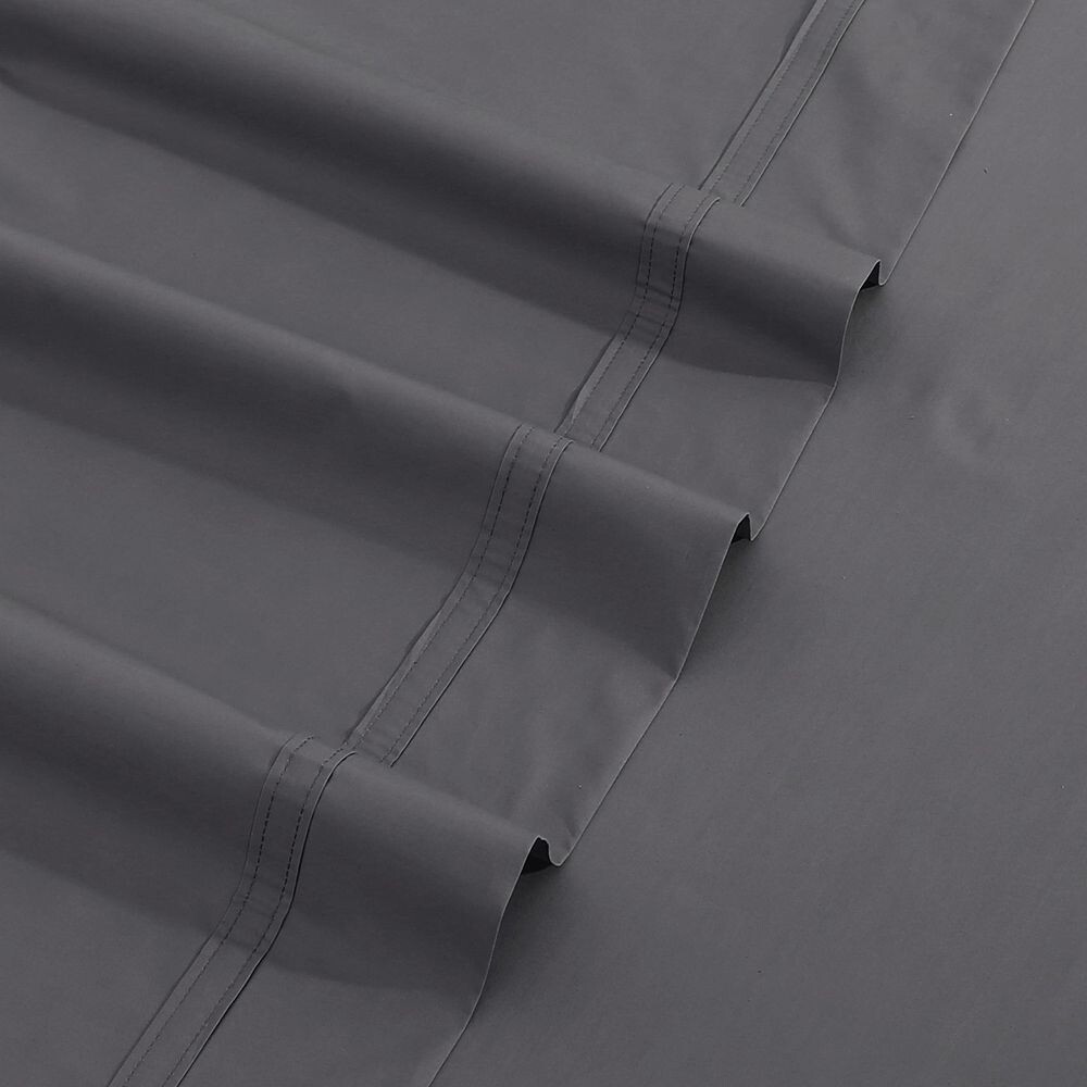 

Простыни Tribeca Living Solid плотностью 300 нитей из египетского хлопка с перкалем и глубокими карманами, серый