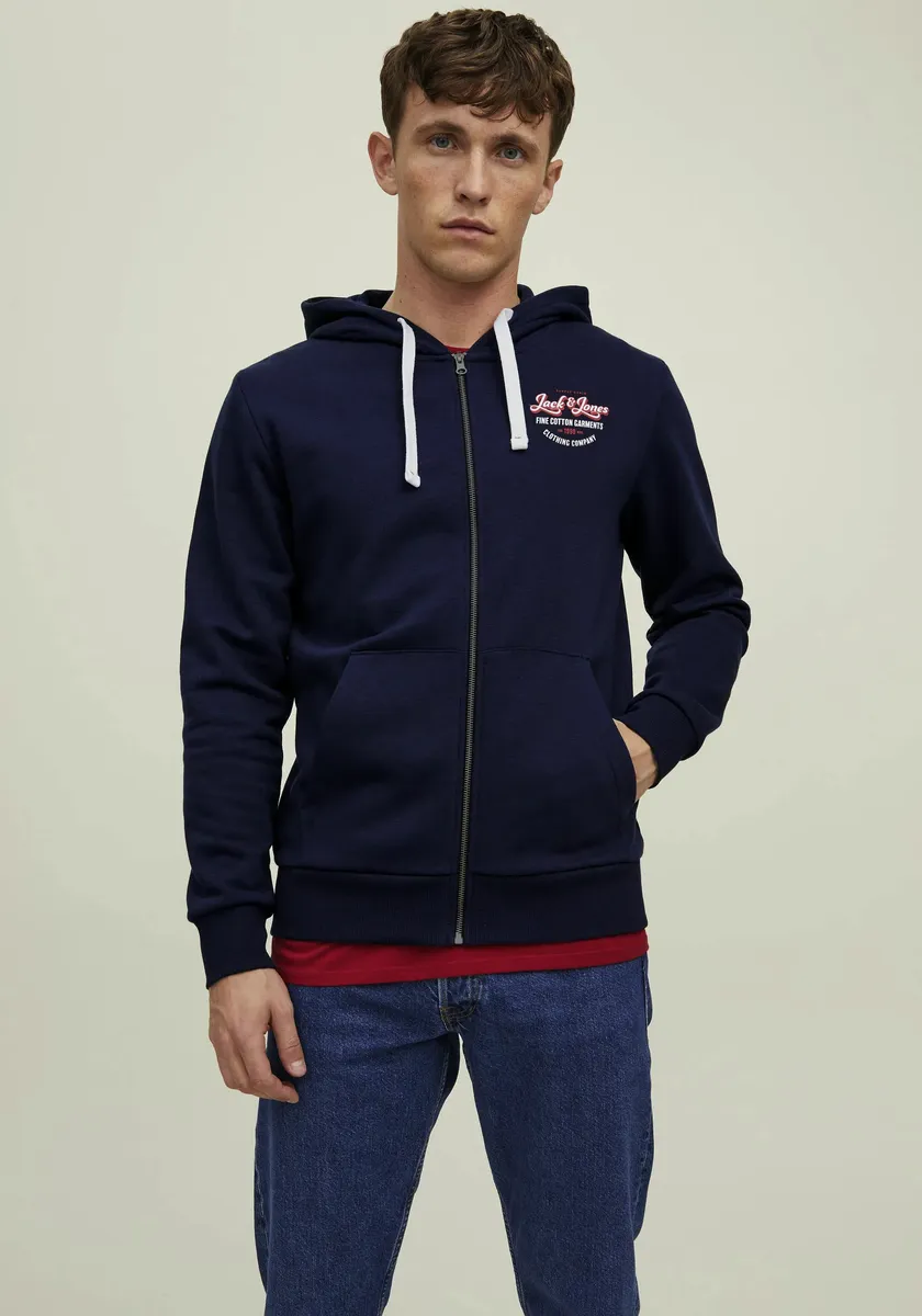 

Толстовка Jack & Jones с капюшоном "JJ JJANDY SWEAT ZIP HOOD", цвет морской волны