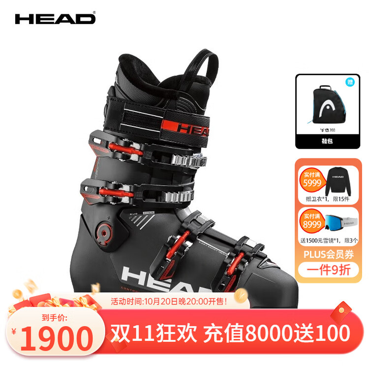 

Head Мужские лыжные ботинки double board, широкий крой, начальный уровень, для любого рельефа, модель edge knife lyt 75, цвет черный/red-609665, размер 42.5