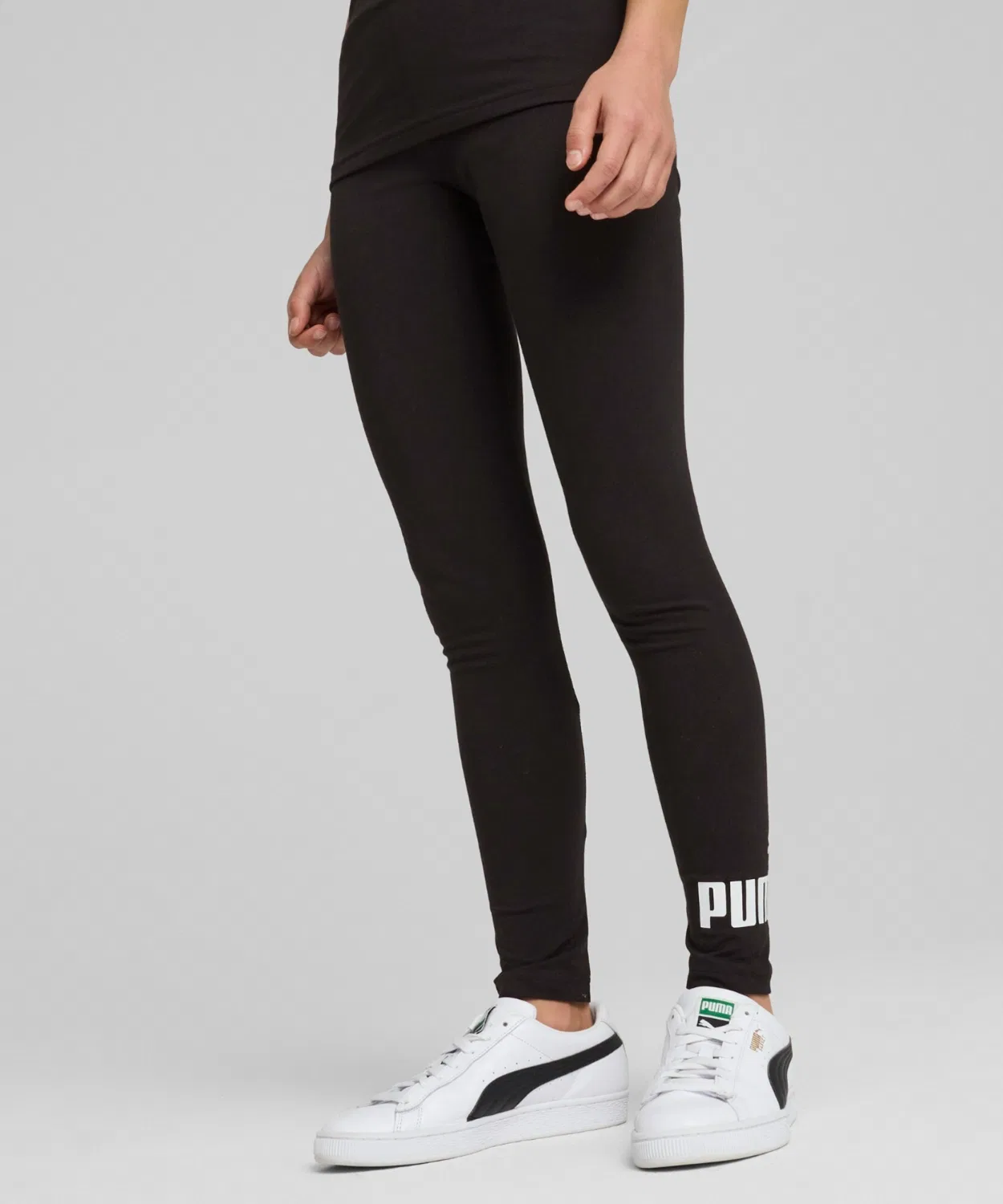 Леггинсы PUMA ESS No. 1 Logo Leggings для девочек, 120-160 см, черные