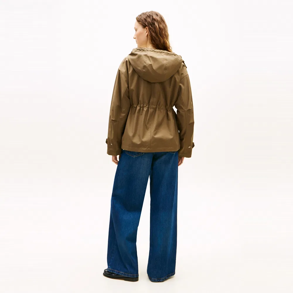 Женская короткая парка Tommy Hilfiger Women Utility цвета хаки — фото 3