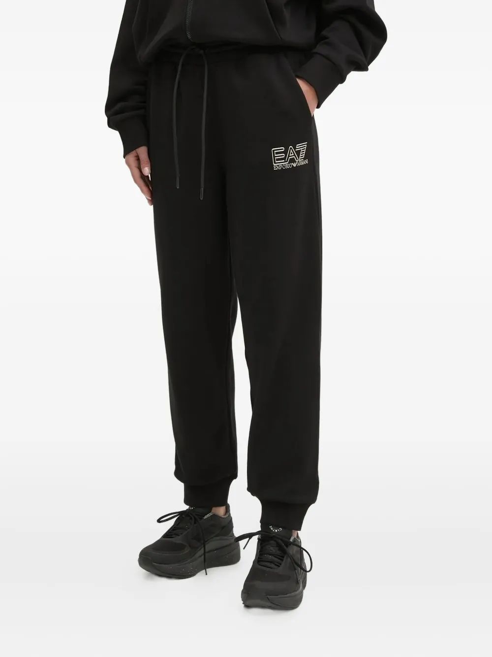 

Спортивный костюм с логотипом Ea7 Emporio Armani, черный