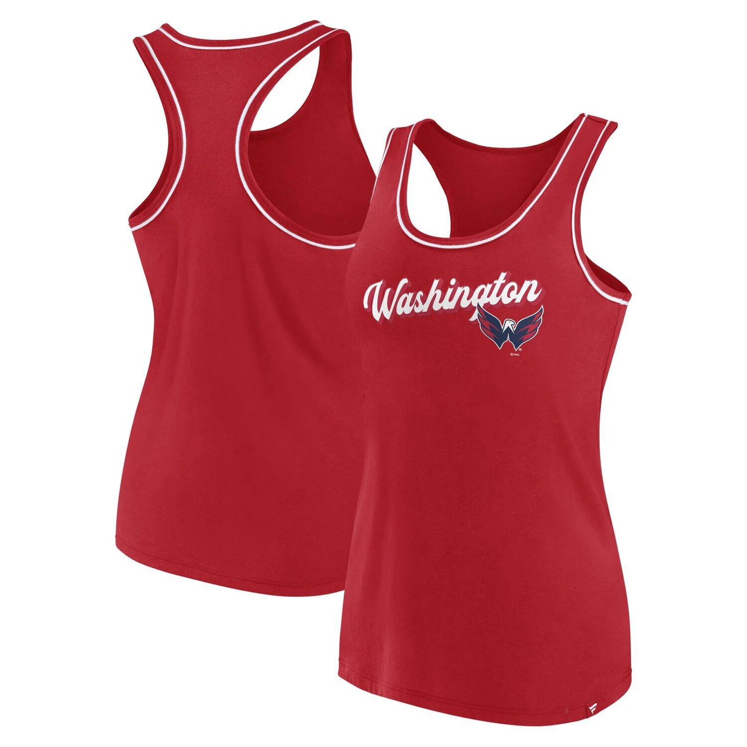 

Женская красная майка Fanatics с фирменным логотипом Washington Capitals и логотипом Racerback с овальным вырезом Fanatics, Красный, Женская красная майка Fanatics с фирменным логотипом Washington Capitals и логотипом Racerback с овальным вырезом Fanatics