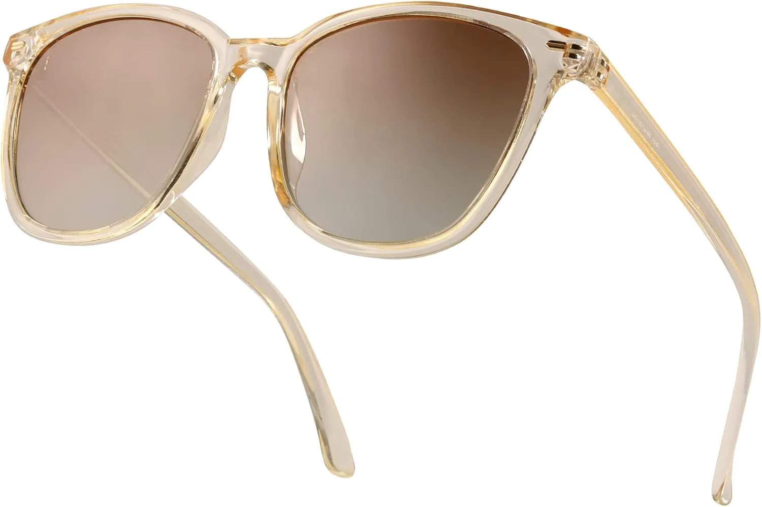 

Поляризованные солнцезащитные очки Myiaur для женщин, квадратные зеркальные модные очки с защитой от УФ-излучения, уменьшающие блики -2, C02 Brown Frame/Brown Lens