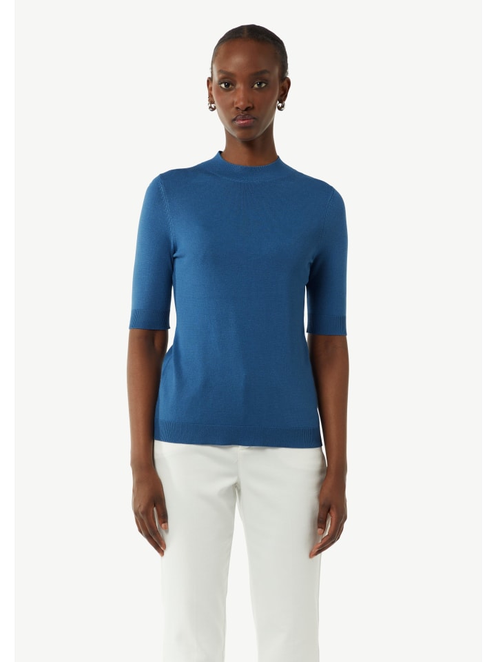 

Пуловер comma Strickpullover kurzarm, синий