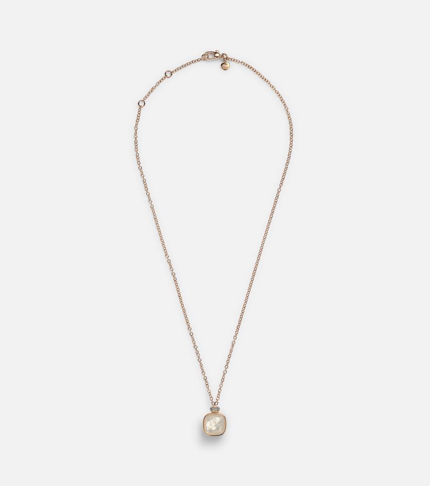 

Кулон nudo из розового и белого золота 18 карат с топазом, перламутром и бриллиантами Pomellato