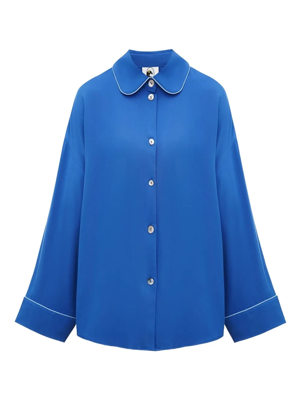 

Пастельная рубашка оверсайз цвета сумеречно-синего Sleeper, синий