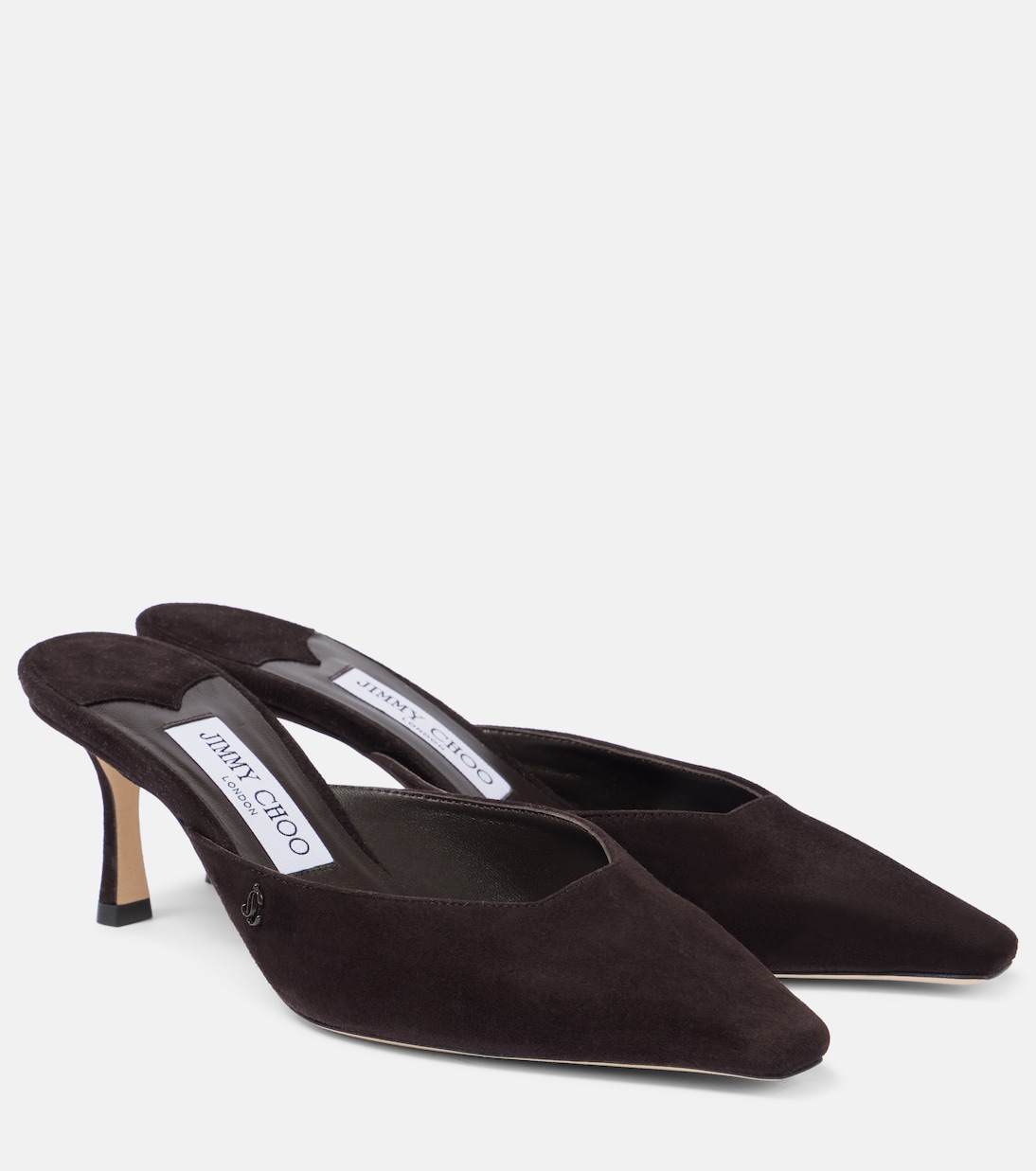 Замшевые мюли Vivi 65 Jimmy Choo, кофе