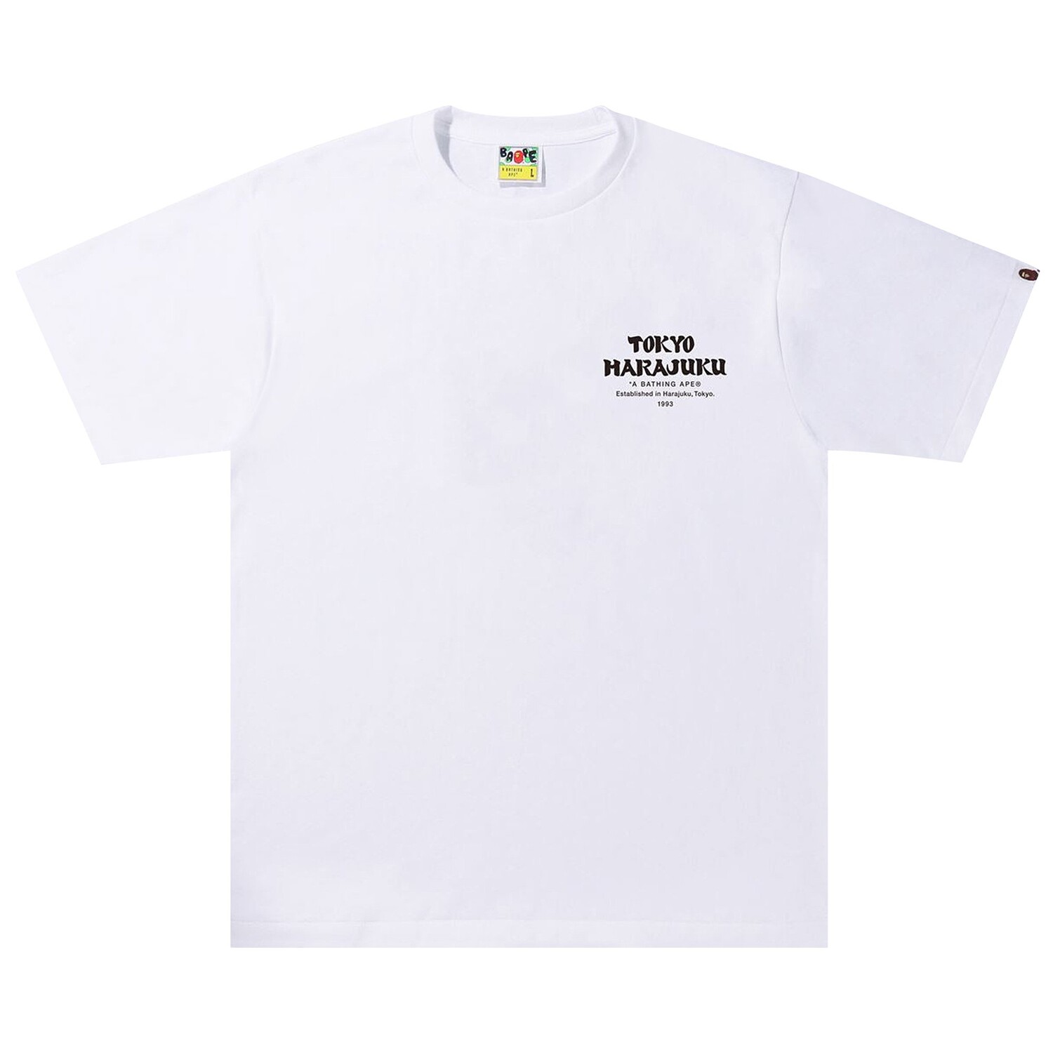 

BAPE Japan Culture Kanji Футболка с головой обезьяны, белая, Белый, BAPE Japan Culture Kanji Футболка с головой обезьяны, белая