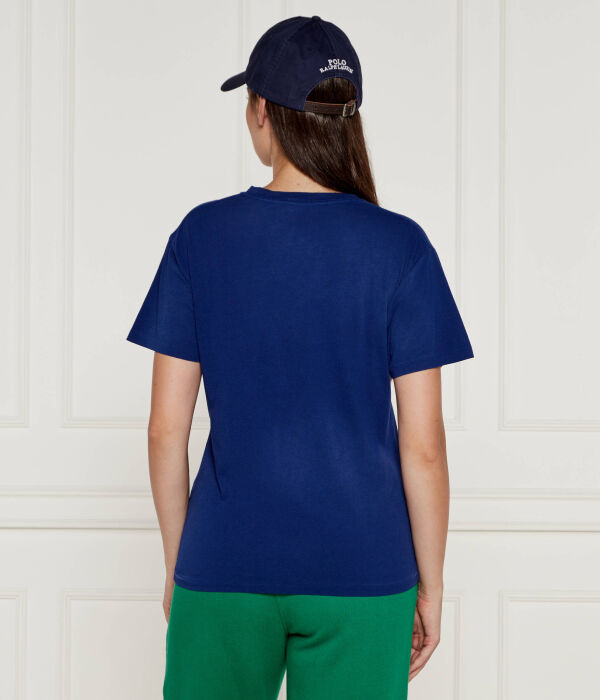 Футболка Polo Ralph Lauren с объемным логотипом, синий — фото 3