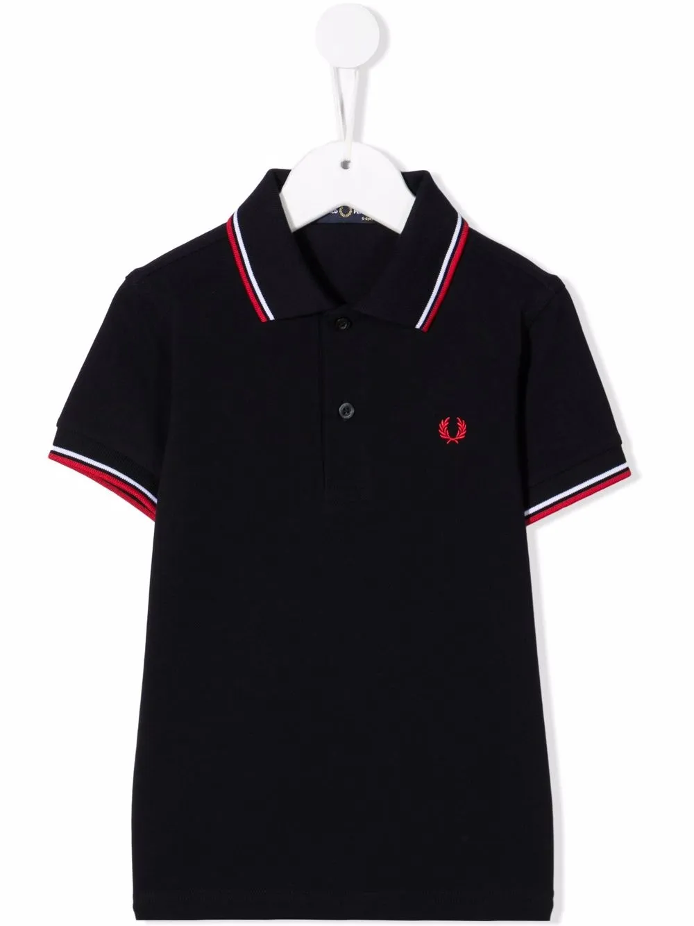 

Рубашка поло с отделкой в полоску Fred Perry Kids, синий