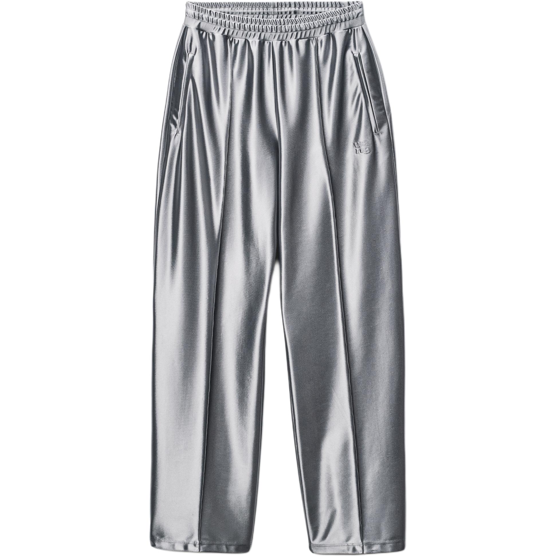 

Сатиновые файловые спортивные штаны Alexander Wang, серебро