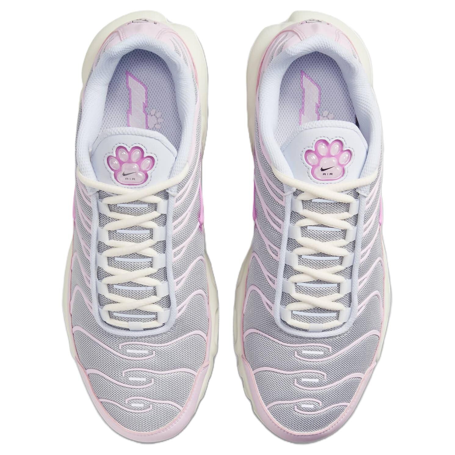Кроссовки Nike Air Max Plus женские с низким верхом серые/розовые — фото 4