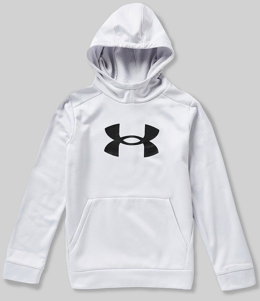 

Флисовая толстовка с длинными рукавами и большим логотипом Under Armour Big Boys 8–20 UA Armor, серый