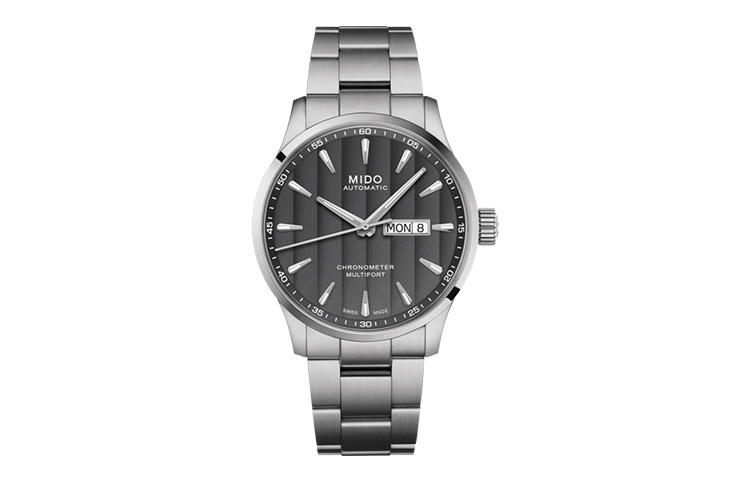 

MIDO Часы Helm Automatic Mechanical Movement Men's Watch Watch 42mm Gray Dial, Smoke Coal Gray Watch Dial
