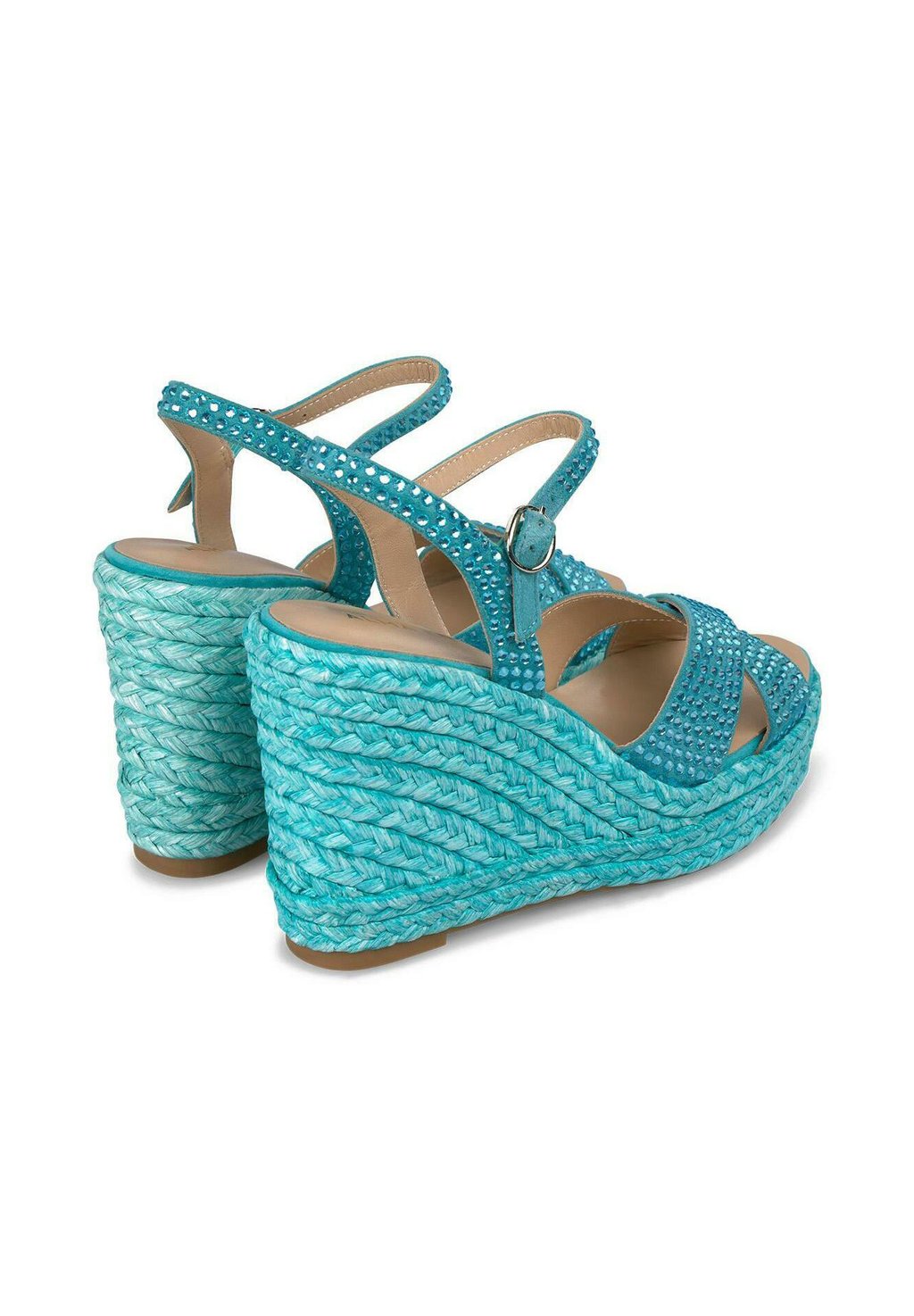 Босоножки на танкетке CON CIERRE HEBILLA - Platform sandals Alma en Pena, бирюзовый — фото 4