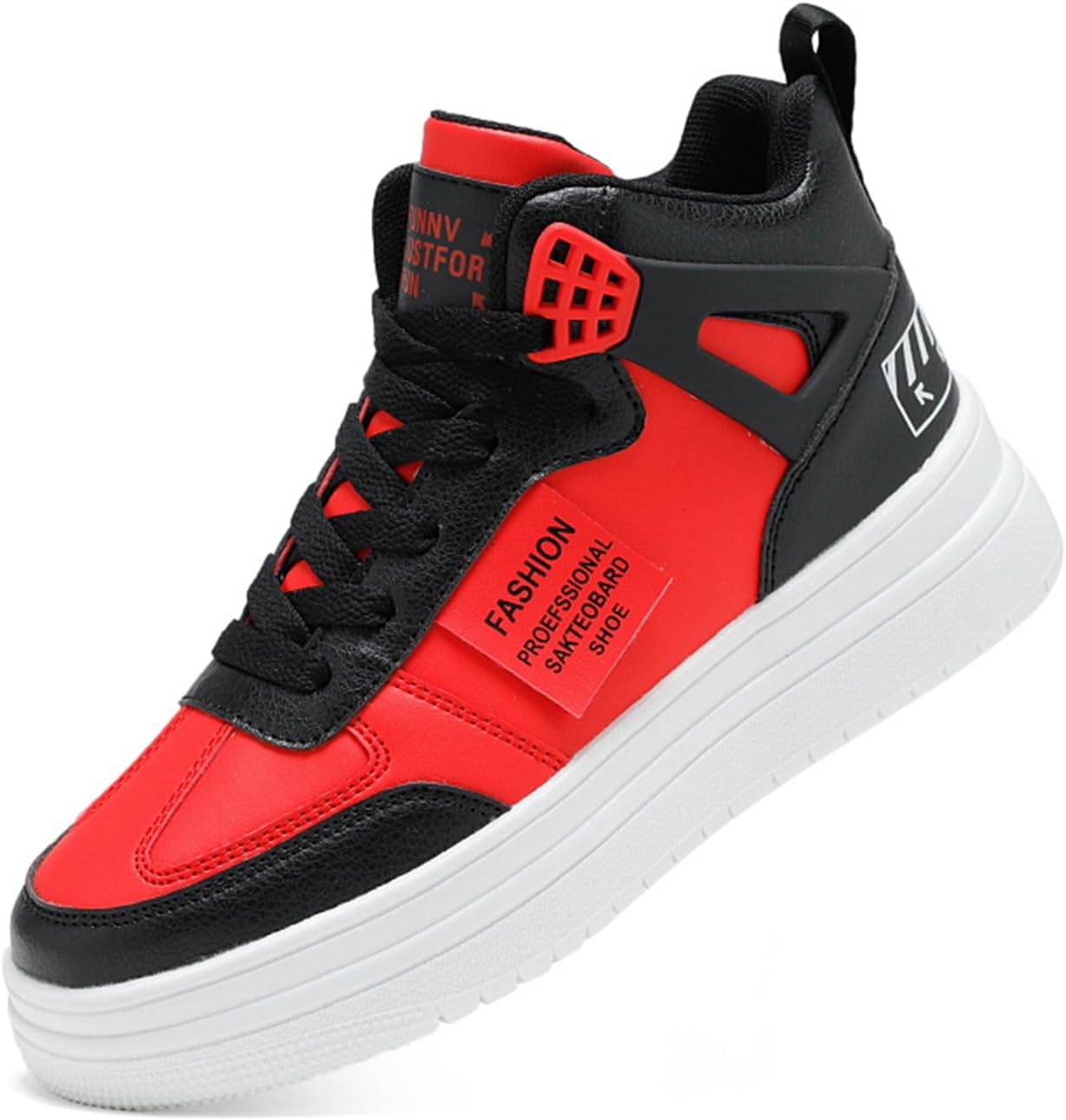 

Мужские высокие кеды GSIGUL для скейтборда, повседневной ходьбы, кроссовки с граффити, модные спортивные обувь, красный