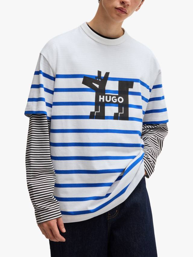 

Футболка boss свободного кроя с логотипом собаки HUGO BOSS, белый