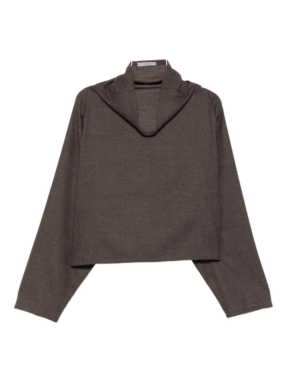 

Топ с воротником-воронкой Dusan, коричневый