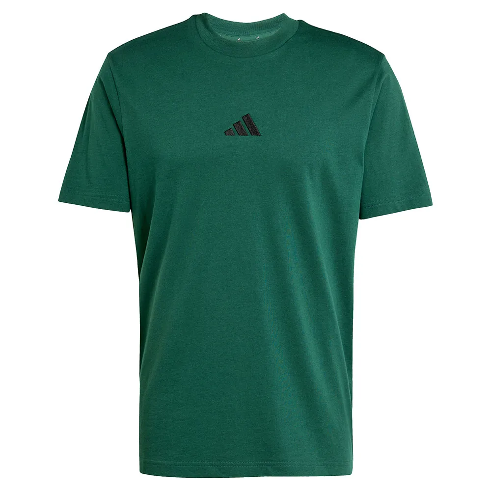 Футболка с коротким рукавом adidas Essentials Small Logo Single Jersey, зеленый — фото 3