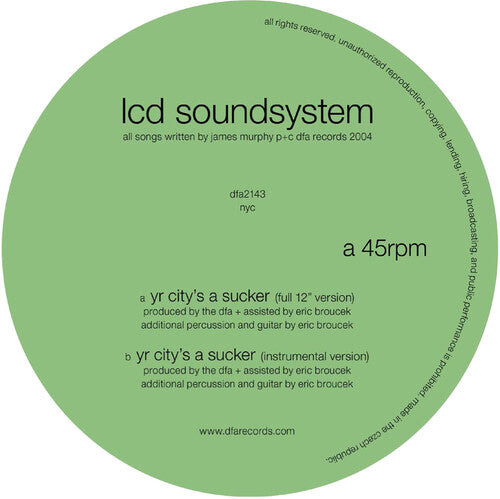 

Сингл 12" LCD Soundsystem: Yr City's a Sucker