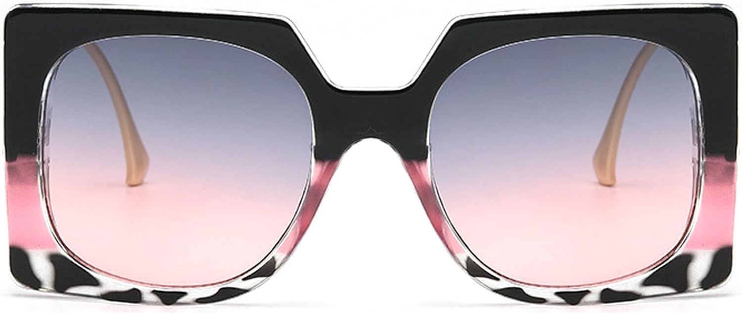 

Солнцезащитные очки в стиле ретро квадратной формы для женщин и мужчин, винтажные очки большого размера с градиентным переходом цвета, модные солнцезащитные очки для женщин и мужчин в стиле 70-х и 80-х mincl, Black Pink