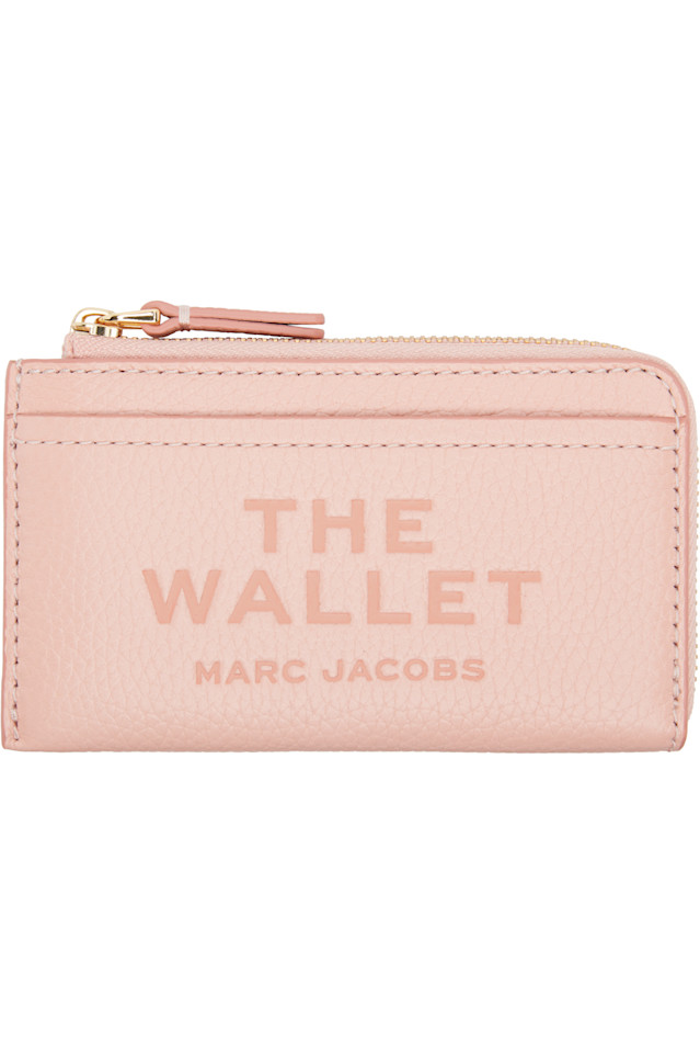 Marc Jacobs Розовый кожаный кошелек на молнии с застежкой-молнией
