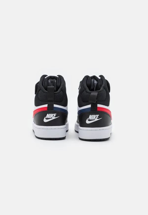 Court borough mid 2 унисекс высокие кроссовки Nike Sportswear, White/Black/University Red — фото 3