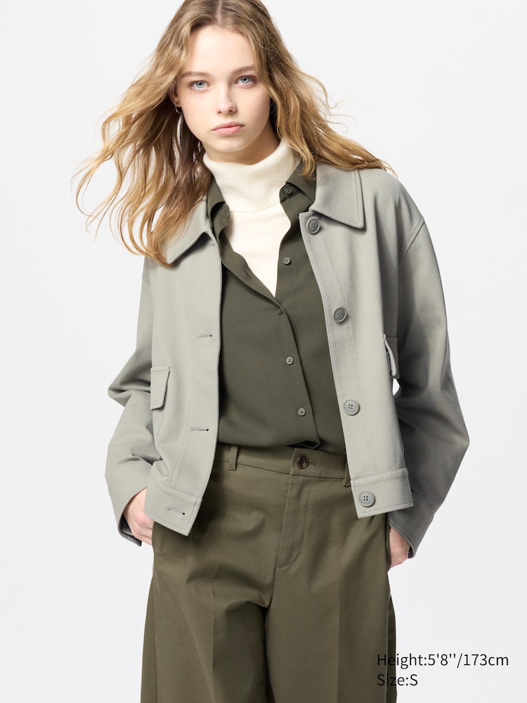 

Куртка свободного покроя из джерси Uniqlo, цвет 52 зеленый
