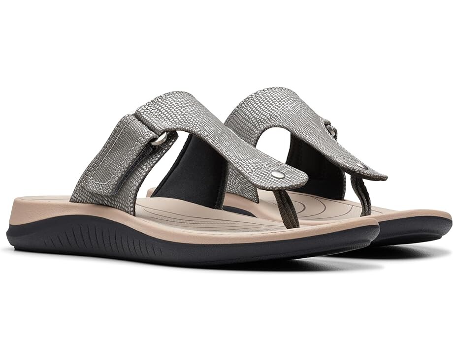 

Сандалии Clarks Glide Walk, цвет Pewter Synthetic
