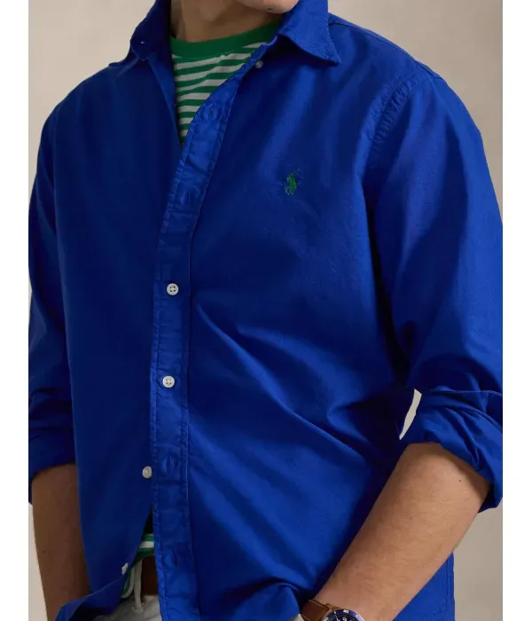 Рубашка custom fit Polo Ralph Lauren, васильковый — фото 4