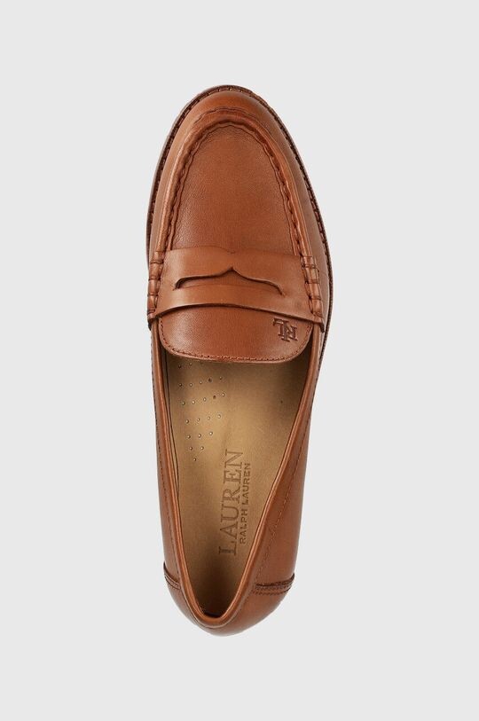 Лоферы из ПОЛИРОВАННОЙ ТЕЛЯЧЬЕЙ кожи Lauren Ralph Lauren, коричневый — фото 4