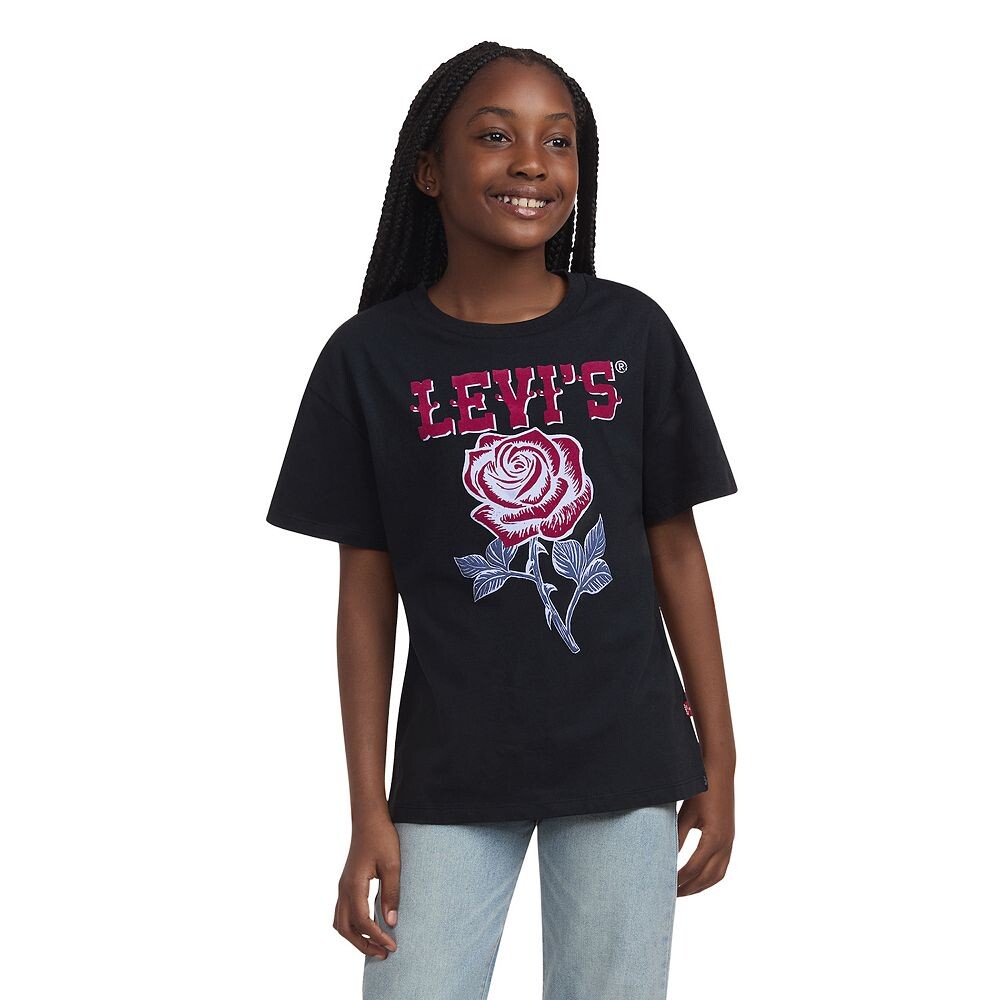 

Размерная футболка Levi's Western Roses для девочек 7–16 лет, черный