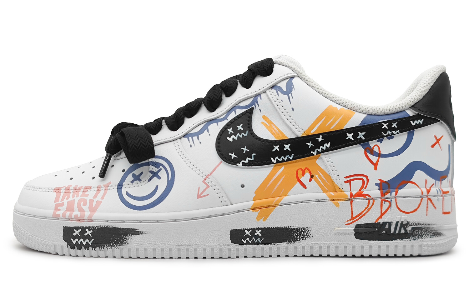 

Кроссовки Nike Air Force 1 Skateboarding Shoes Men Low-top Blue/Orange, голубой, Синий, Кроссовки Nike Air Force 1 Skateboarding Shoes Men Low-top Blue/Orange, голубой