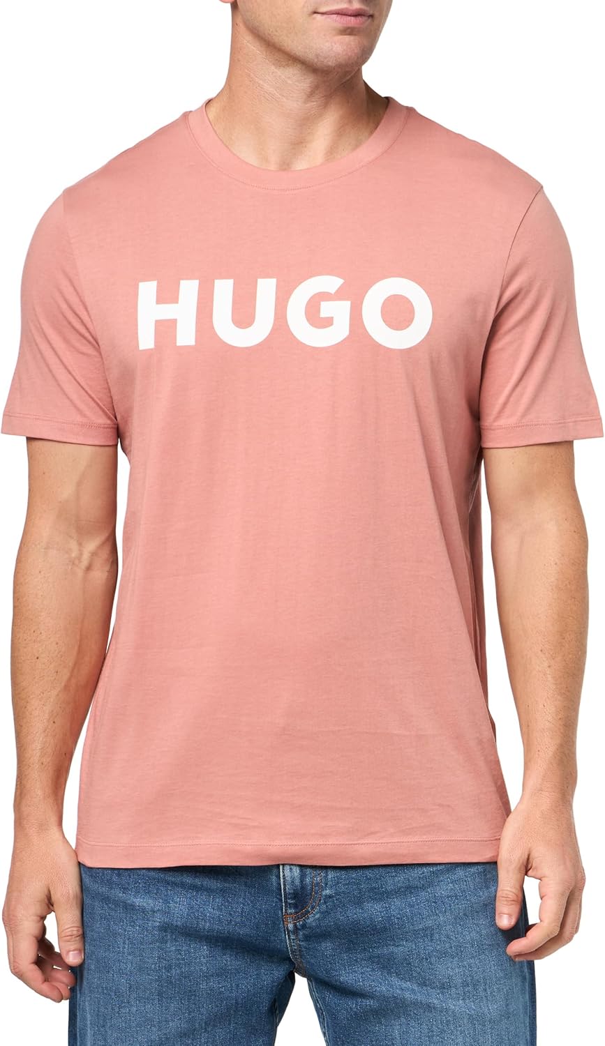 

Мужская футболка с коротким рукавом и принтом логотипа HUGO, Old Rose, Розовый, Мужская футболка с коротким рукавом и принтом логотипа HUGO, Old Rose