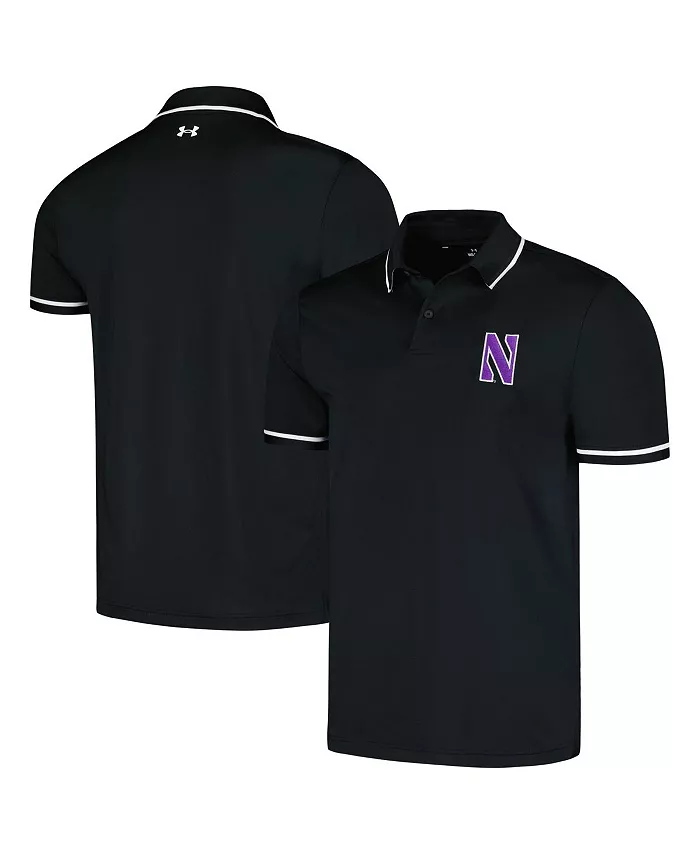 

Мужская черная поло Northwestern Wildcats T2 Tipped Performance Under Armour