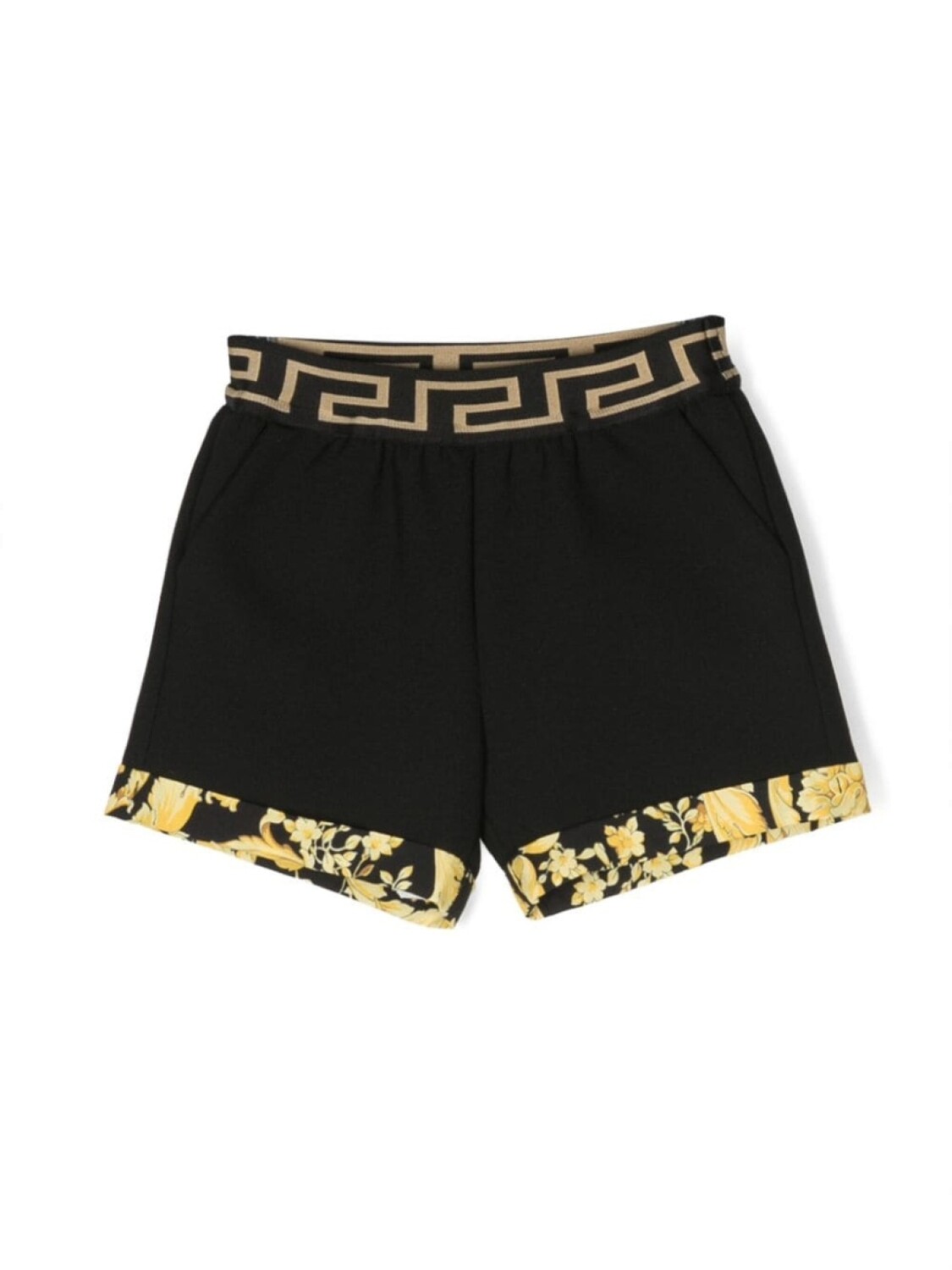 

Versace Kids шорты с принтом Barocco, черный