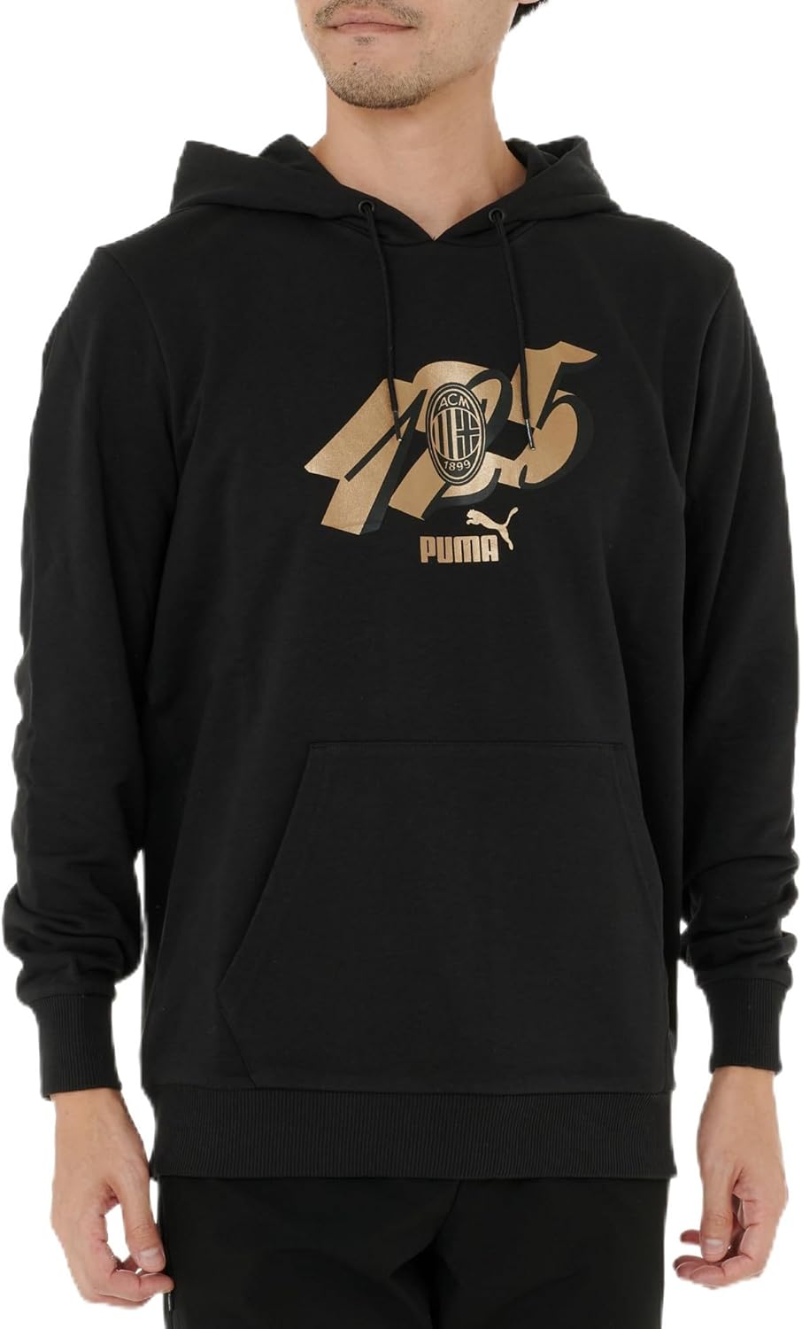 

Мужская футбольная толстовка PUMA 777677 европейского клубного футбола ACM Culture, черный/золотой