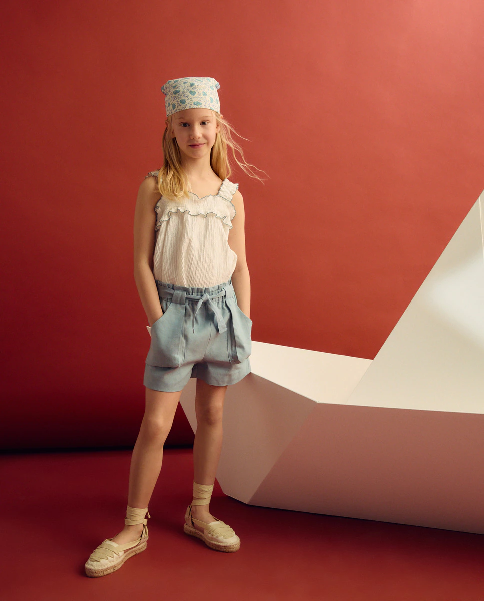 

Льняные шорты для девочек Coconut El Corte Inglés, темно-синий
